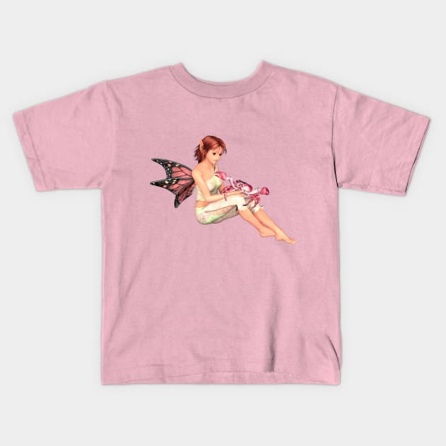 Cancer woman girl fairy faerie elf crab zodiac horoscope Kids T-Shirt by Fantasyart123